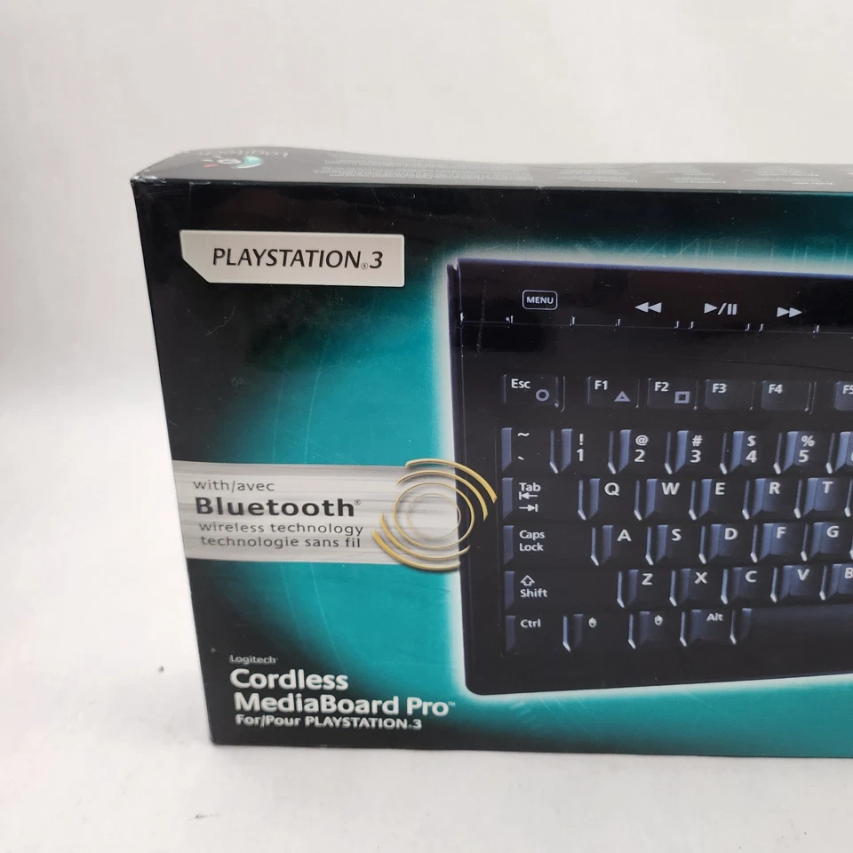 *NEW* Logitech Cordless MediaBoard Keyboard For Playstation 3 - Image 2 of 4