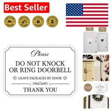 Professional Do Not Knock or Ring Doorbell Sign - Perfect for Business or Home