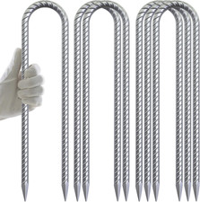 Anclajes trampolin 30 cm 6 estacas u ancla tierra acero galvanizado vientos