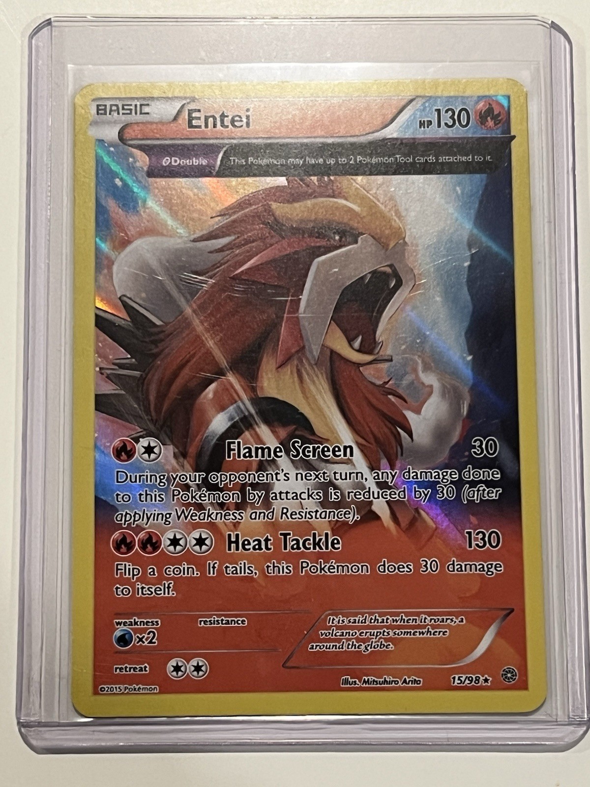Pokémon TCG Entei Ancient Origins 15/98 Reverse Holo Holo Rare LP