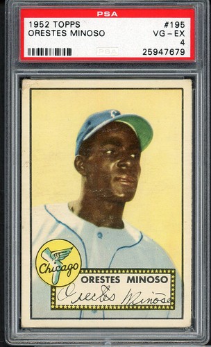 1952 TOPPS #195 MINNIE MINOSO WHITE SOX PSA 4 VG-EX 561682 (KYCARDS)