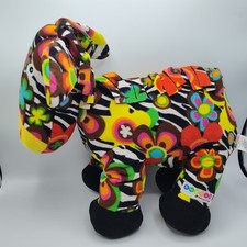Beeposh By Melissa Doug Zelda Zebra Fleece Plush Floral Print 18" Stuffed