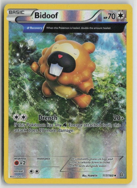 Bidoof [Reverse Holo] #117 (Primal Clash (2015))