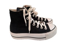 Converse Women Chuck Taylor All Star HighTop Platform Trainers Black Siz3/35/5US