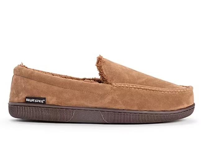 Тапочки мокасины мужские Muk Luks большой размер (12-13), искусственная замша, верблюд - Изображение 2 из 4