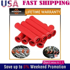 8X 2500° Spark Plug Wire Boots Protector Sleeve Heat Shield Cover Fit LS1/LS2