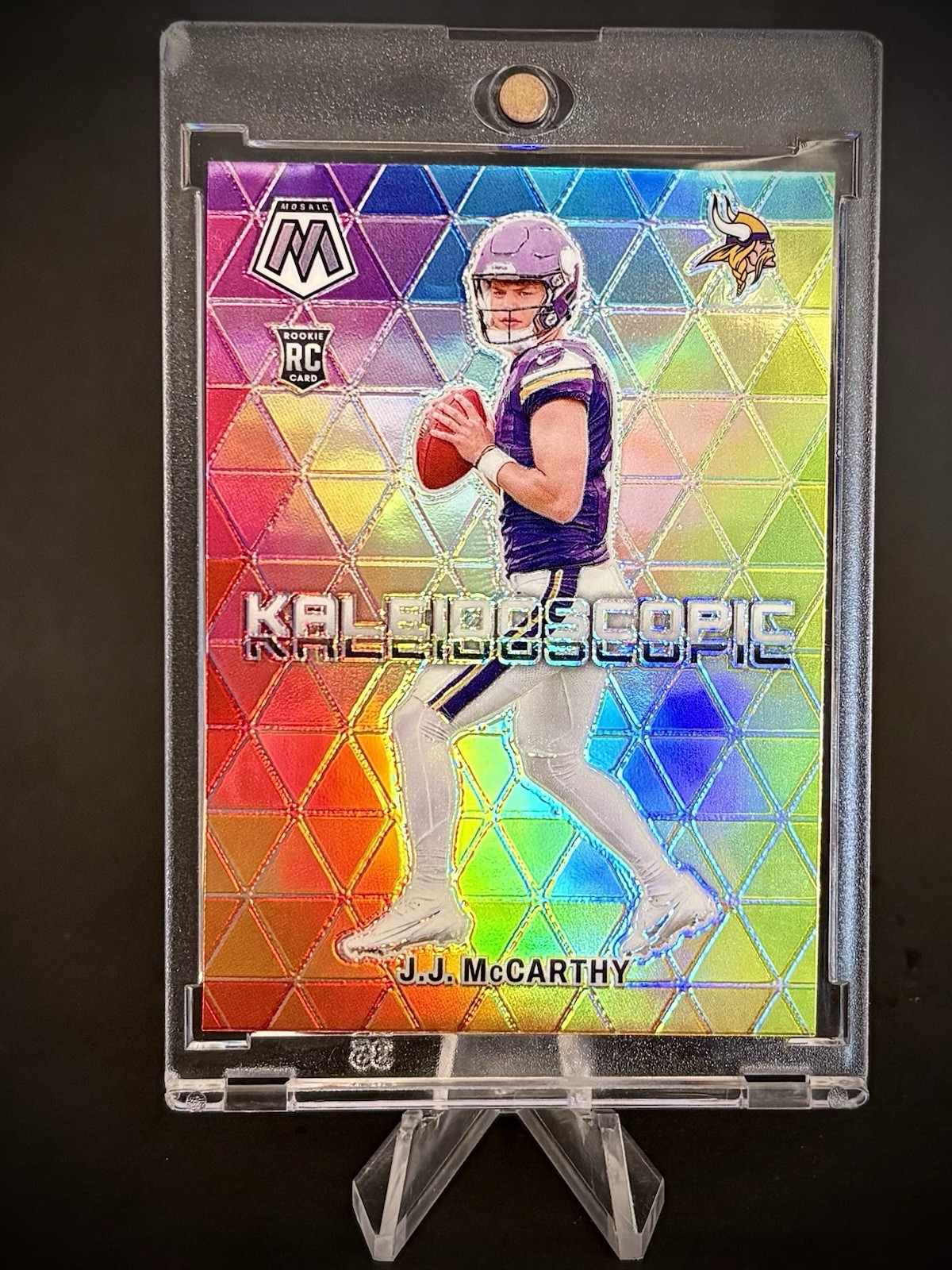 2024 Panini Mosaic Kaleidoscopic J.J. McCarthy #17 Vikings Rookie Case Hit SP