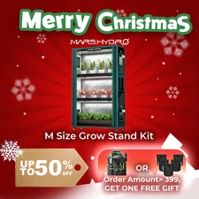 2025 New Mars Hydro 4-Tier Plant Stand with 150W Grow Lights & Tent for Indoor