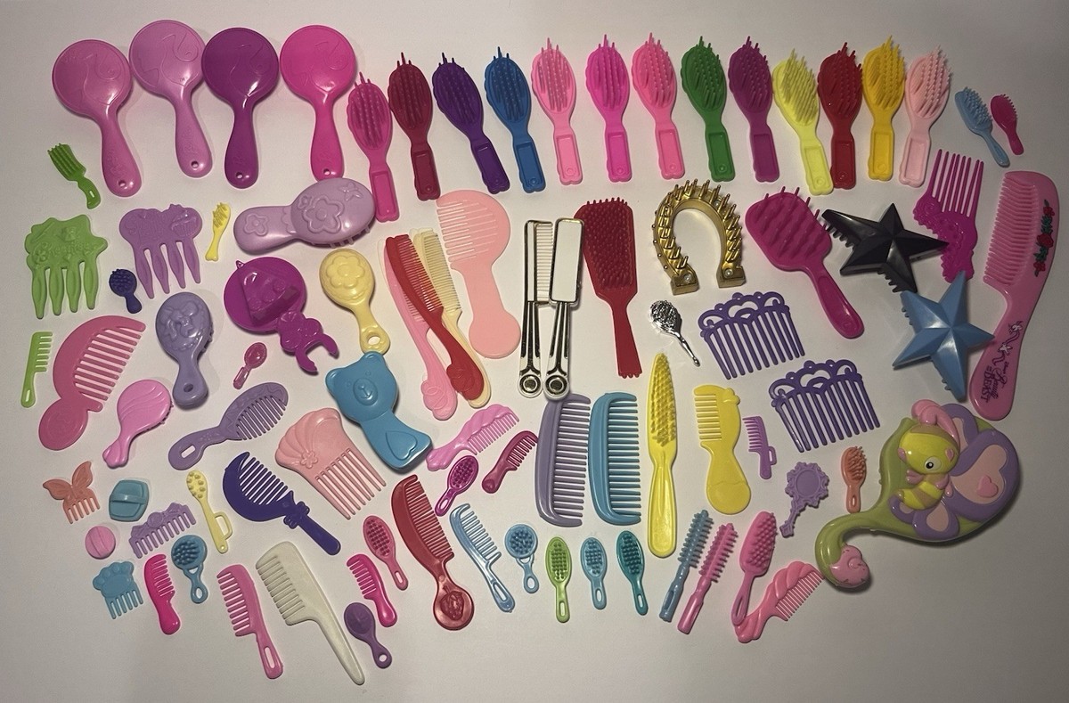 Vtg 80+pc Doll Brush Lot 80s 90s Barbie MLP G1 Hasbro Mattel