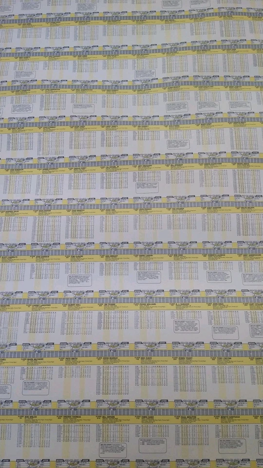 Hoja de béisbol Fleer 1989 sin cortar Foto 2 de 4