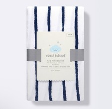 Cloud Island Polyester Rayon Jersey Fitted Crib Sheet 28 in X 52 in