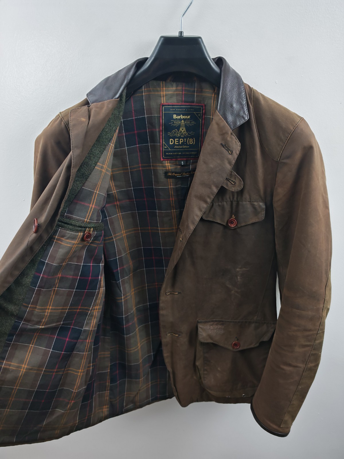 Barbour Dept B Commander Wax Cotton Jacket Mens Small Olive Skyfall James Bond image 5