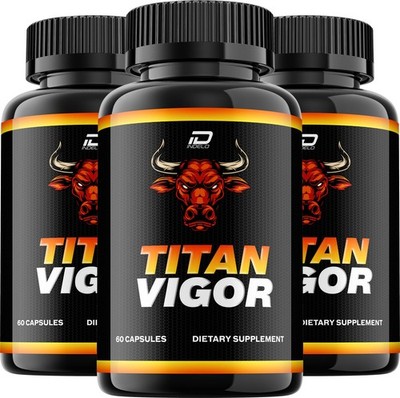 (3 Pack) Titan Vigor for Men Capsules   TitanVigor Vitamin Complex Pills Energy