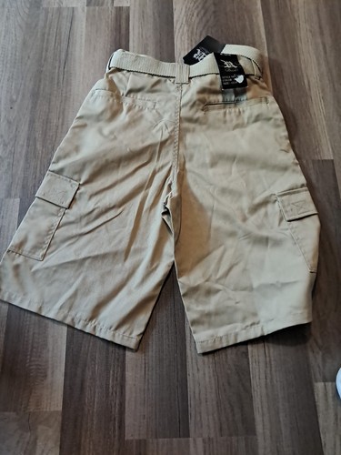 Boys KHAKI DRESS SHORTS & BELT 6 Pockets BEIGE TAN ,size 12/14 . - Picture 8 of 15