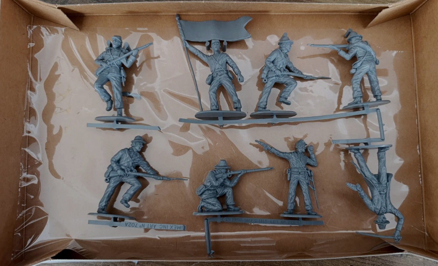 SOLDATINI 1/32 MADE USA - AMERICAN CIVIL WAR Confederate Infantry - VERY RARE