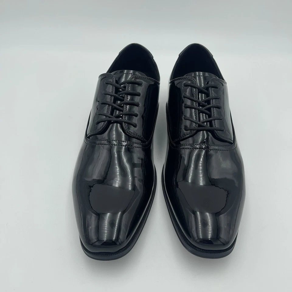 Мужские дерби Florsheim Tux Atlanta с плоским носком размер 10D лакированная черная кожа рекомендуемая розничная цена производителя 125 долл. США - Изображение 3 из 4