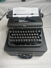 Vintage 1947 Very Nice Royal QDL Portable Typewriter W/Case Looks & Types GREAT thumbnail