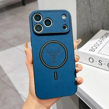 For iPhone 18 17 16 Pro Max 15 14 MagSafe Magnetic Shockproof Slim Leather Case
