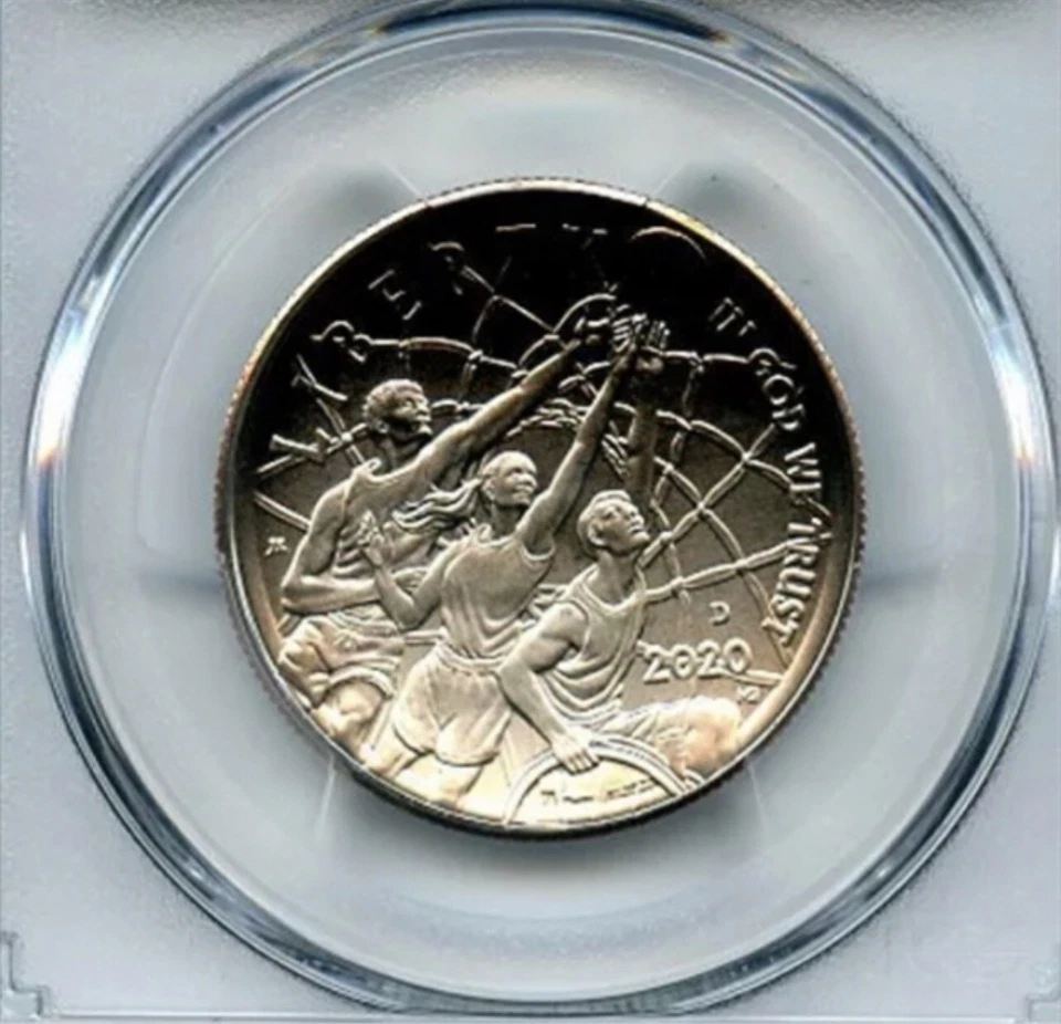 RARE POP-10 IN THE WORLD Clyde Drexler FDOI 2020 D MS70 HOF PCGS 50c - Image 3 of 4