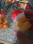 Vintage Blow Mold Teddy Bear Santa Hat Christmas String Lights 1994 1 Sets of 10 — photo 6