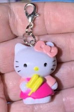 Hello Kitty Charm Zipper Pull  Keychain Add On Clip 