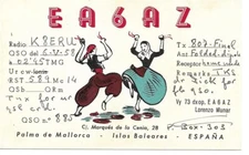 QSL  1958 Balearic Islands   Spain  radio card