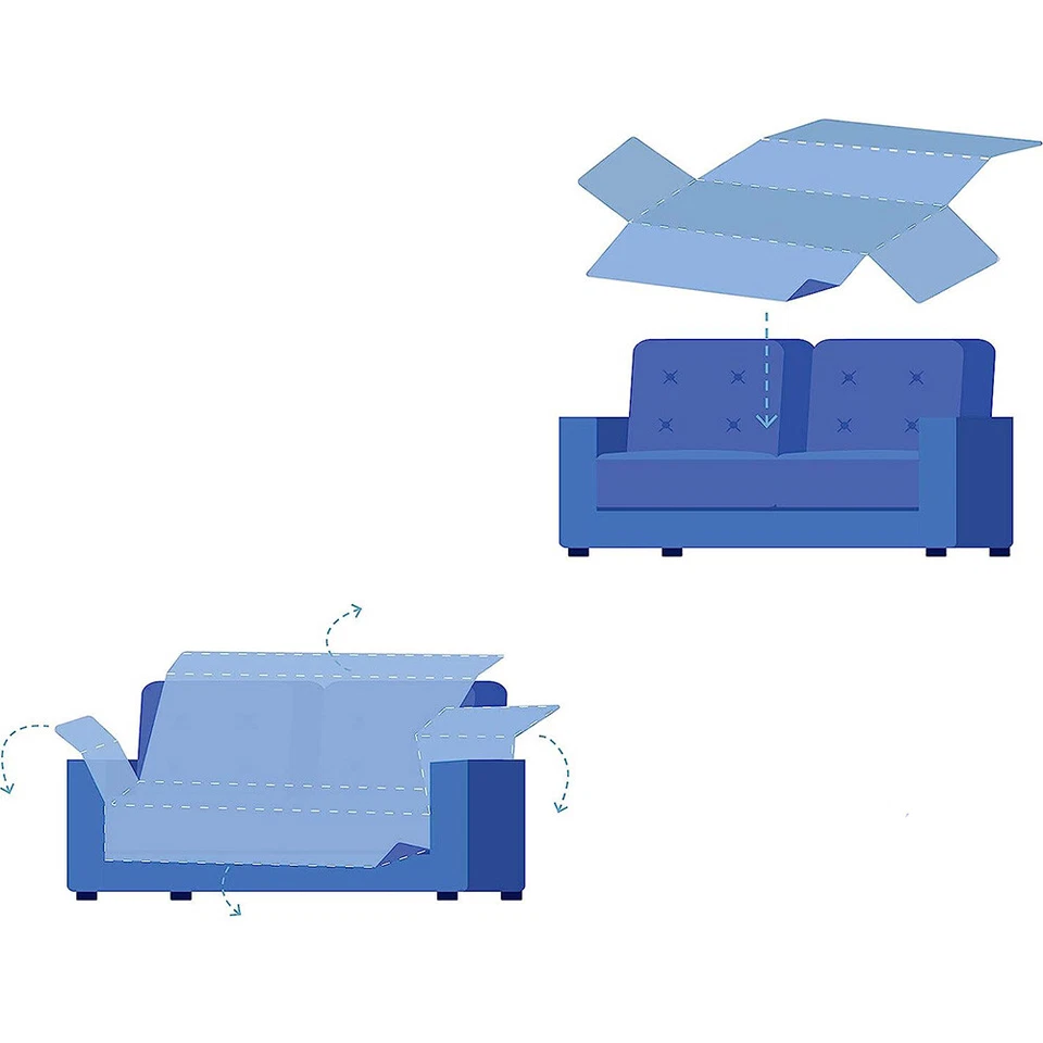 Copridivano 3 Posti Salvadivano Double Face con Seduta 170 cm Made in Italy 590 - Immagine 3 di 3