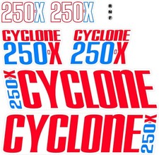 250X CYCLONE Decal Kit
