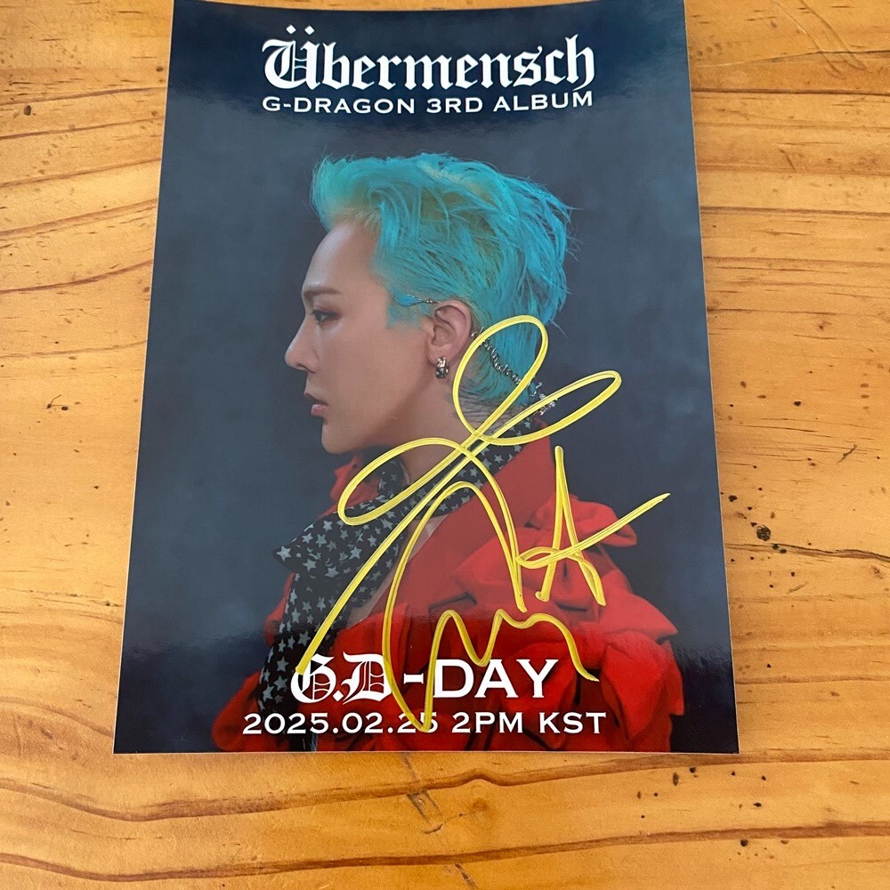 Bigbang G-Dragon Autographed Signed Photo K-POP Collection 5*7