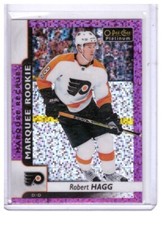 Robert Hagg 2017-18 O-Pee-Chee Platinum Rookie Violet Pixels Card #157