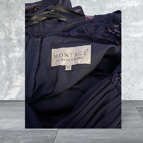 Montaggio By Mon Cheri Castle Couture Navy Taglia 20 - Foto 3 di 5