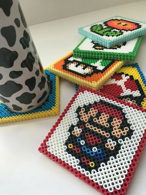 Super Mario Brothers 6pc Coaster Set Video Games Home Decor Art Fanart