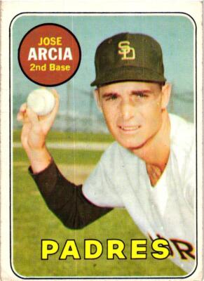 1969 Topps #473a Jose Arcia first name in yellow