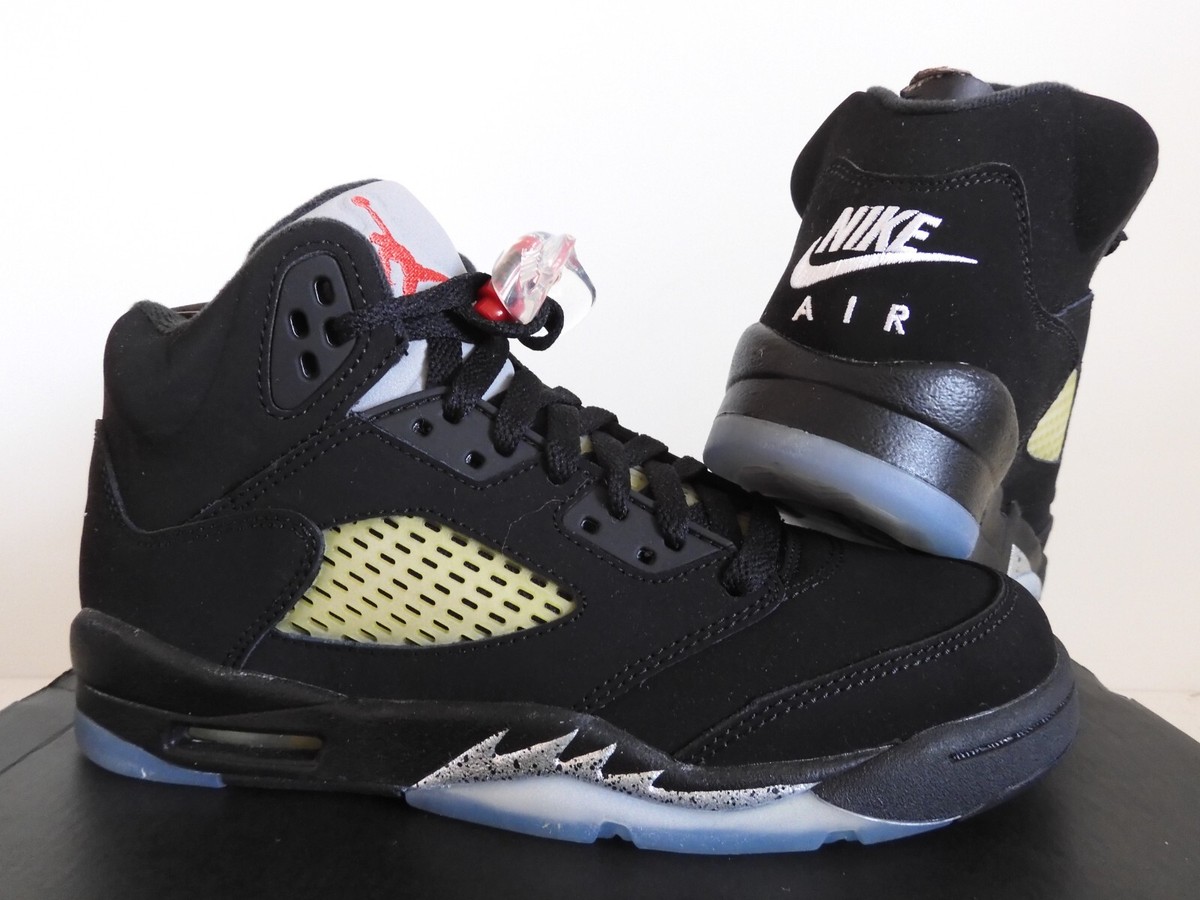 Nike Air Jordan 5 Retro OG Bg 2016 Black Sz 4.5Y-Womens Sz 6