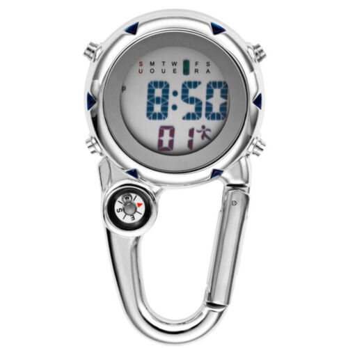 Louminous Backpack Clip On Band Carabiner Digital Outdoor Hiking Digital Watch - Picture 1 of 24