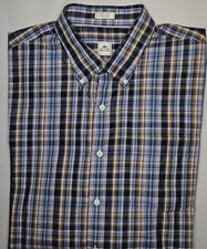 Mens Peter Millar Long Sleeve Plaid Button Front Shirt Size XL - EUC