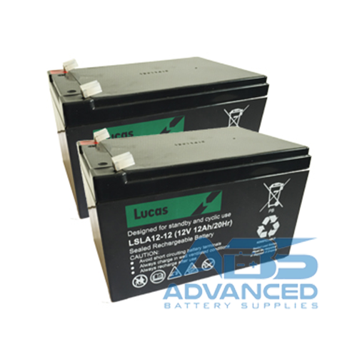 Pair of Lucas 12v 12ah Mobility Scooter Batteries Battery eBay