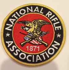 BRAND NEW-NATIONAL RIFLE ASSOC/NRA EMBROIDERED PATCH  3" ROUND AWESOME!!