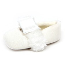 E1790 ballerina culla bimba tissue NANAN bianco scarpine ecopelo shoe baby