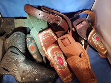 Lot of 11 Vintage Toy Cap Gun Holsters