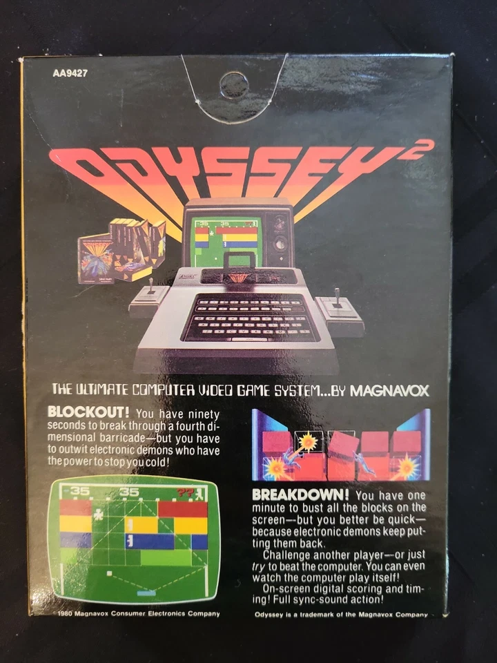 Blockout! Breakdown! (Magnavox Odyssey 2, 1980) CIB Complete  - Image 2 of 3