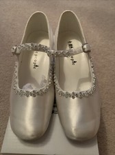 Little People Girls First Holy Communion Shoes White