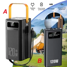 70000mAh Portable 120W Power Bank Large Capacity External Battery Fast Charging