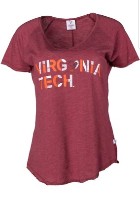 Venley NCAA Women's Long Sleeve Ombre Football Tee - 100% Cotton, Tri-Star Print, Oversized Fit