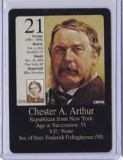 1992 CSPAN LITTLE DEBBIE PRESIDENTS WIFES #21 CHESTER A ARTHUR ID5