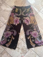 Vintage Floral Wide-Leg Pants size Large