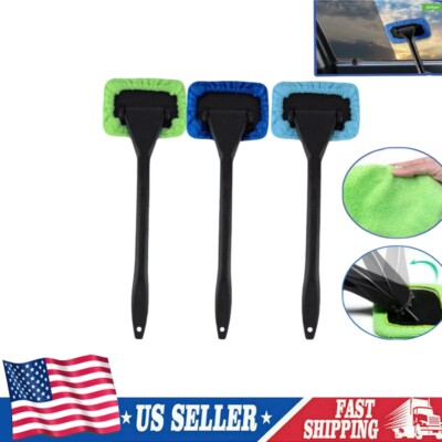 3x Microfiber Car Windshield Brushs Auto Glass Wipers for Fog & Moisture Removal
