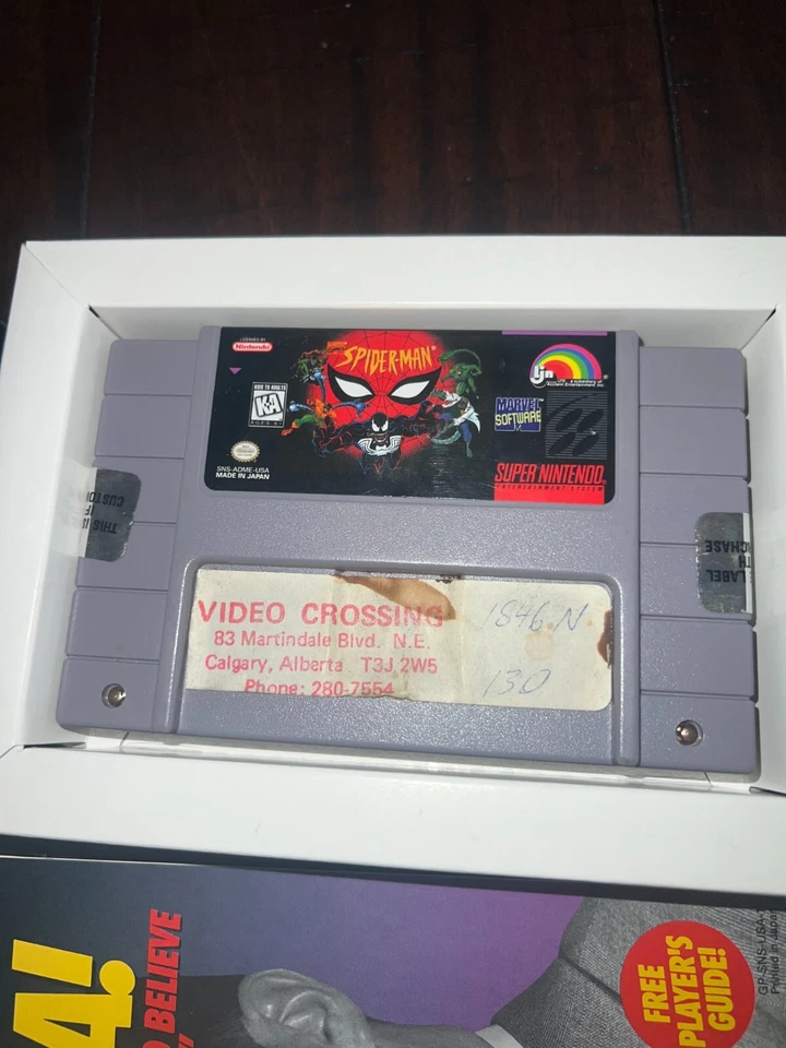 Spider-Man (SNES, 1995) CIB WITH INSERTS NO MANUAL - Image 2 of 4
