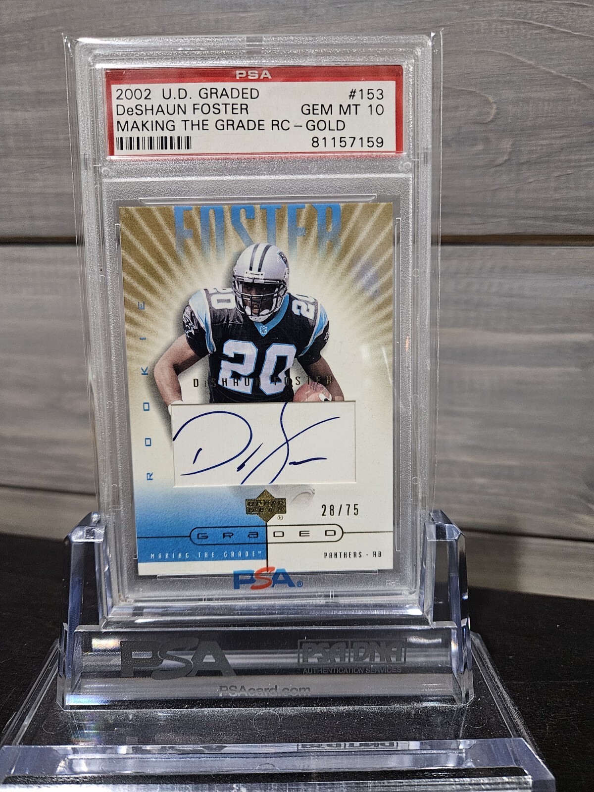 DeShaun Foster Upper Deck Graded #153 Gold