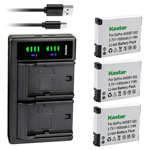 Kastar Battery LTD2 Charger for AHDBT 001 AHDBT 002 & GoPro Hero HD 1080p Camera - Picture 10 of 11
